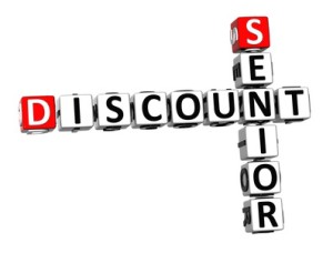 You need to ASK!   Senior Discounts